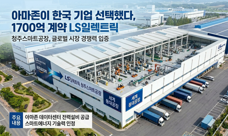  아마존이 한국 기업 선택했다, 1700억 계약 LS일렉트릭