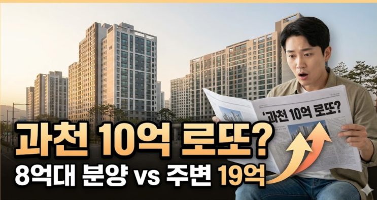  "19억 아파트가 8억?" 과천 매매, 앉아서 10억 버는 기회일까