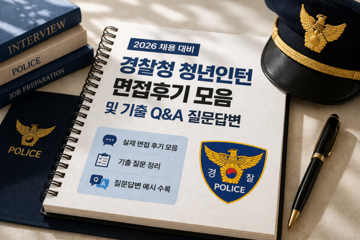  [2026 채용] 경찰청 청년인턴 면접후기 모음 ,기출 질문답변 정리