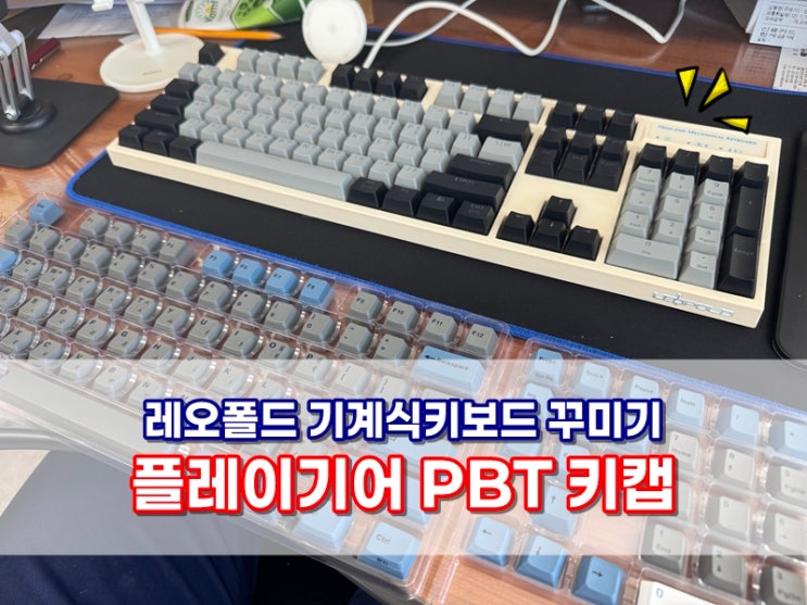  레오폴드 기계식키보드 플레이기어 PBT키캡 교체 키감 후기 feat FC900RBT