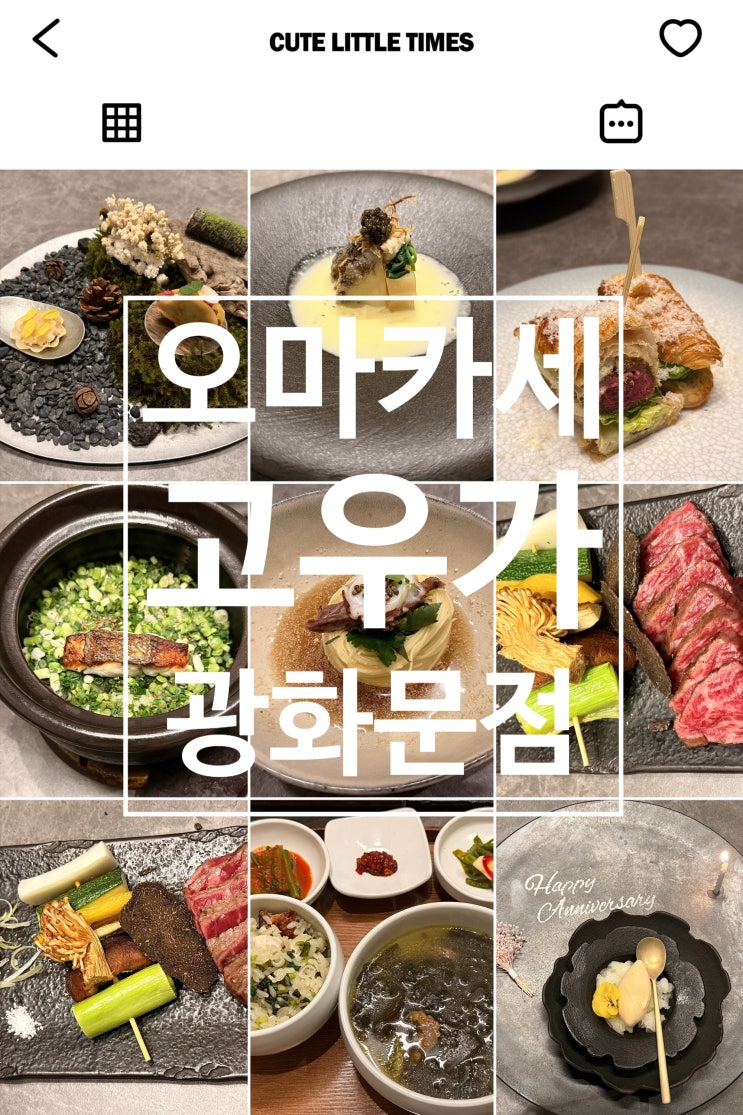  광화문 한우 오마카세 맛집 SFC몰 룸식당 고우가 런치후기