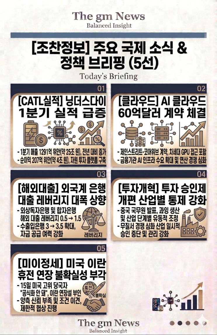  [조찬정보]CATL, 1분기 실적 급증