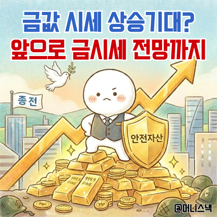 종전에 안전자산 금값 시세 상승할까? 금시세 전망은