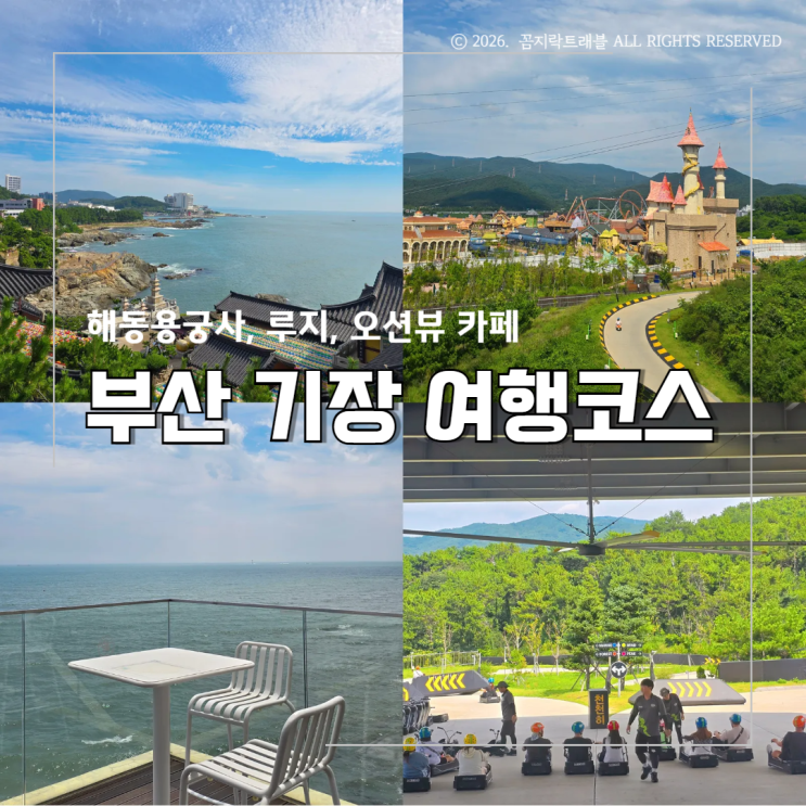  부산 기장 여행 코스 추천, 해동용궁사·루지·오션뷰 카페 가볼만한 곳