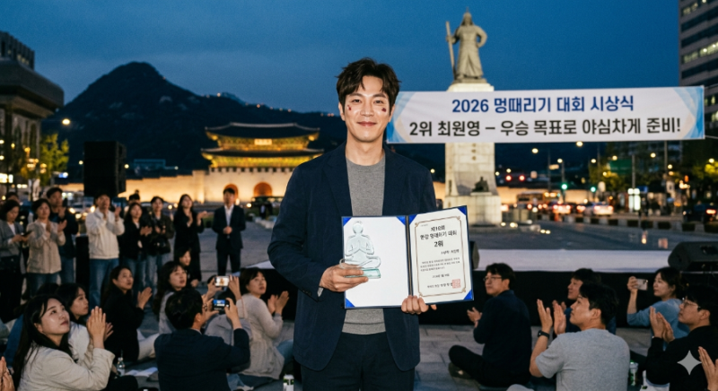 멍때리기도 실력이다! 배우 최원영, 광화문 멍때리기 대회 2위의 의미