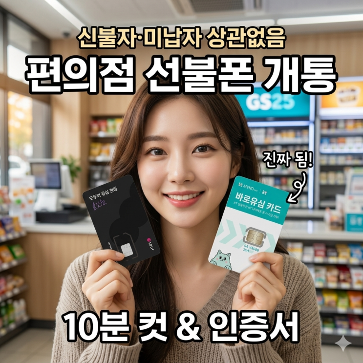  신용불량자 휴대폰 개통, 통신비 미납 직권해지 상관없는 선불폰 만들기