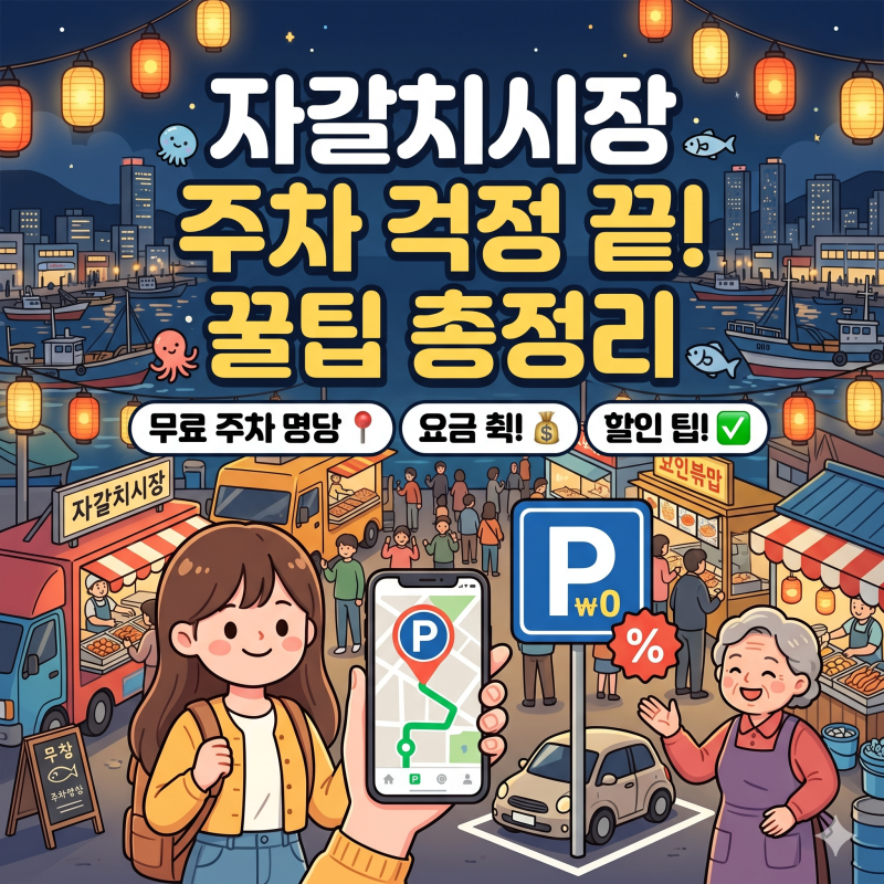 부산 자갈치시장 주차장 요금 무료 공영주차장 가격 할인 총정리