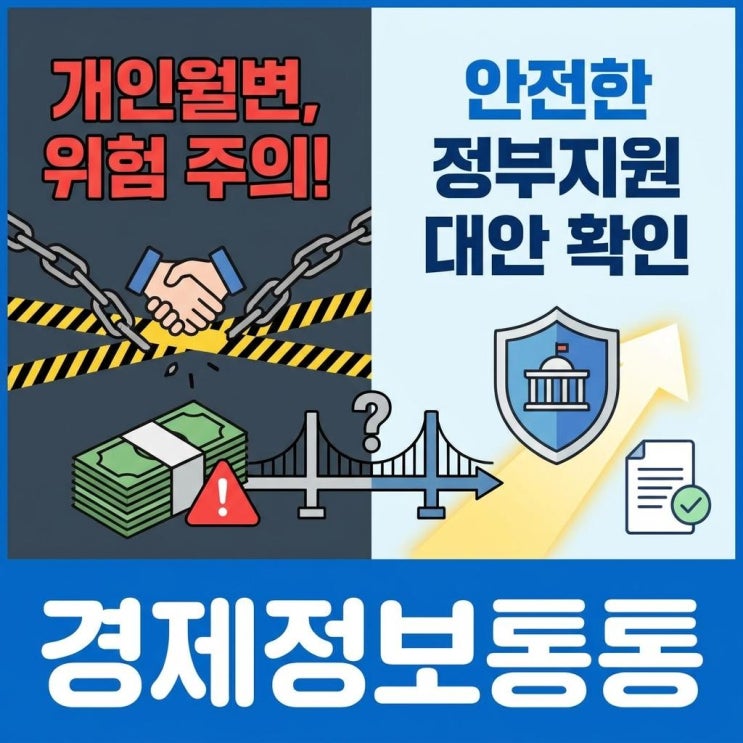  개인월변 대출 전 필독! 불법 사금융 주의사항과 안전한 정부지원 대안 상품 총정리