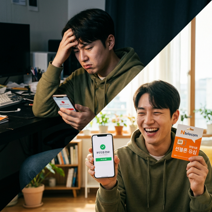  본인인증 안 돼서 답답하시죠? 앤텔레콤 선불폰으로 즉시 해결하세요