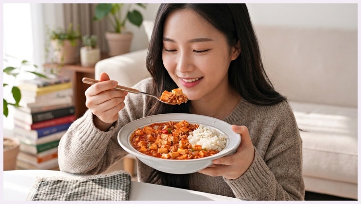  마파두부 레시피 굴소스로 맛을 낸 두반장 없는 인생 덮밥 만들기