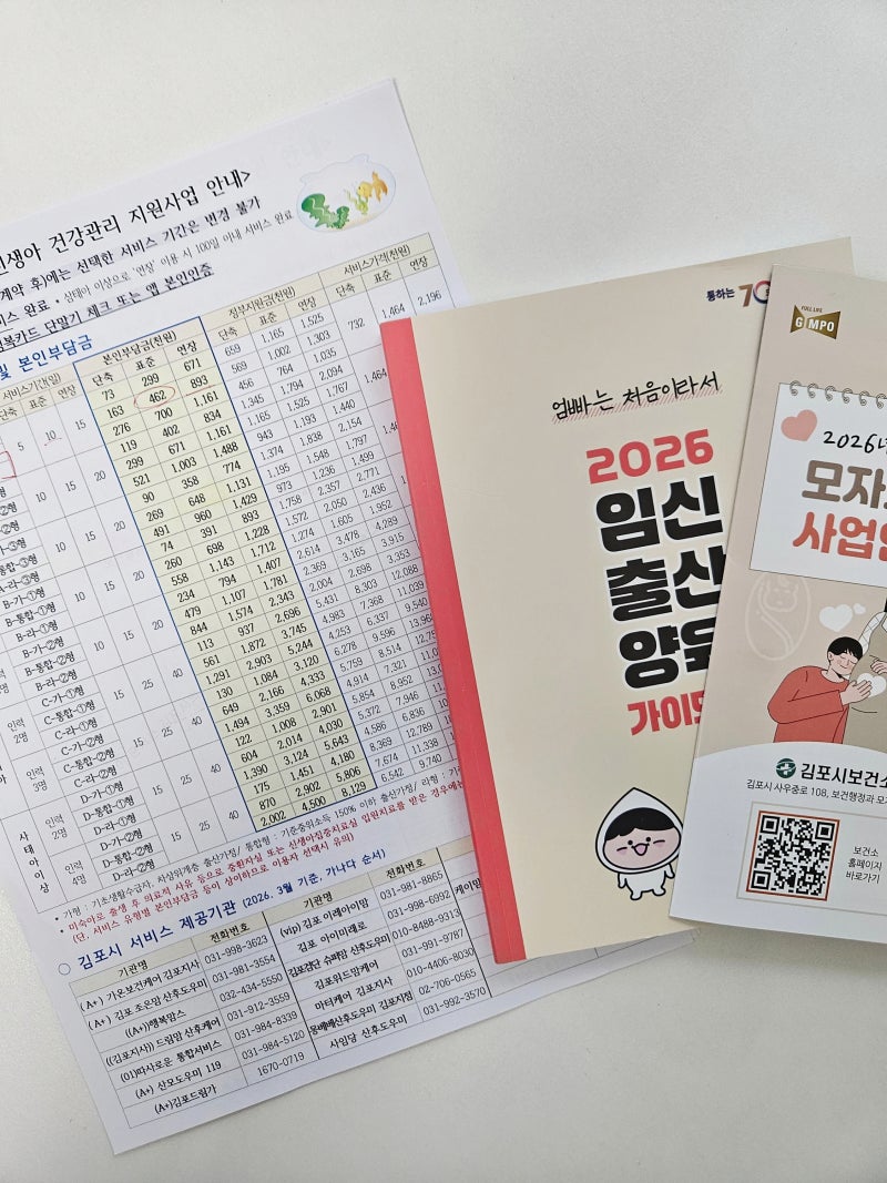 2026, 4월 35주 차 산후도우미 지원 신청 및 김포시 본인 부담금 환급방법
