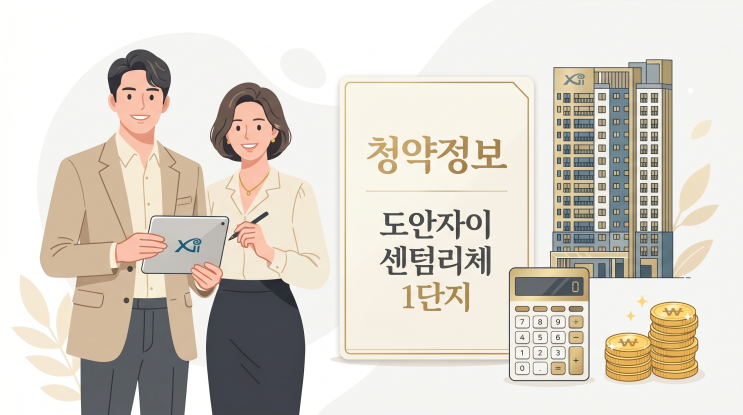  2026 대전 청약 대기작! 도안자이 센텀리체 1단지 1,209세대 청약정보 총정리