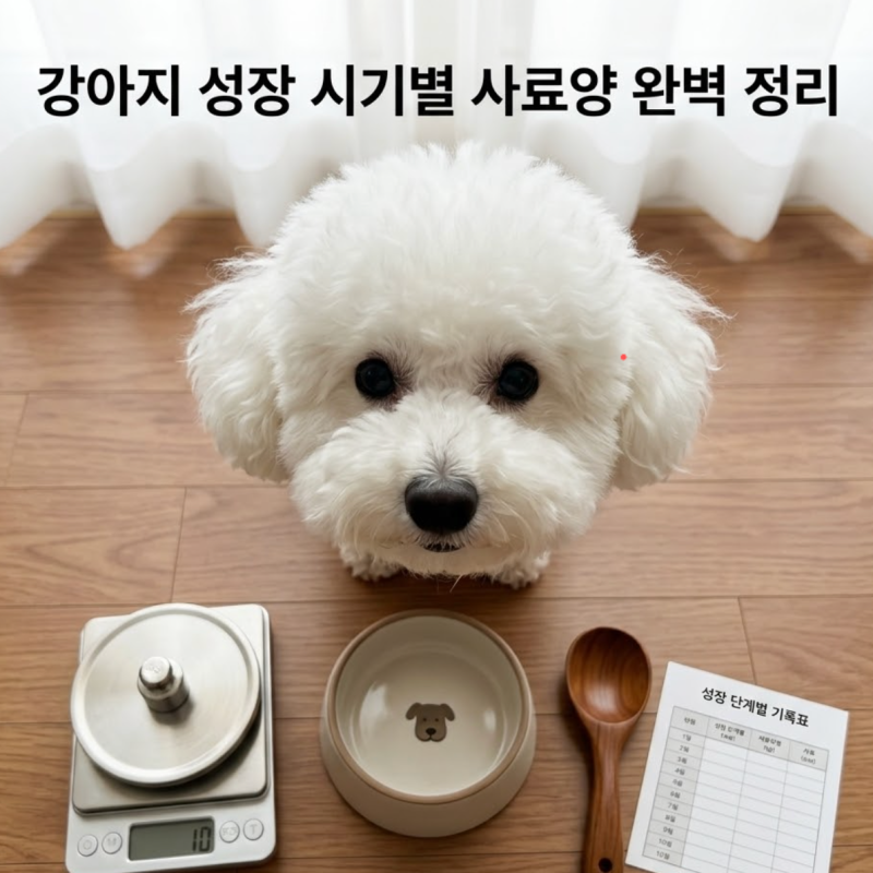 2, 3, 4, 5개월 강아지 사료양 비교, 적정 급여량은?