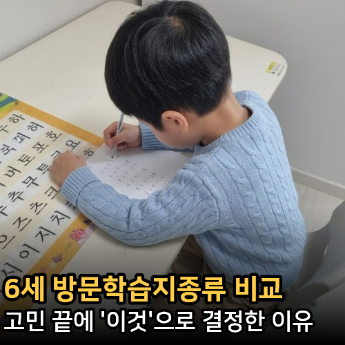  6세학습지 갈아탄 후기, 5세학습지부터 시작한 방문학습지 종류 비교
