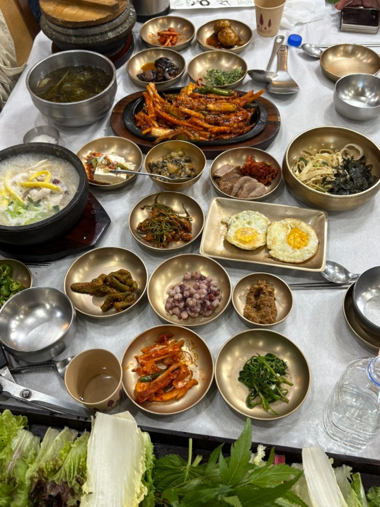  [제천] 산아래 유기농 쌈밥 방문 후기 (내돈내산, 찐후기, 오징어 정식, 황기구절탕) | 