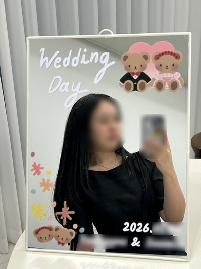 결혼식 포토테이블 웨딩 거울 다이소 셀프 꾸미기 실패 후기를 곁들인 제작 꿀팁...