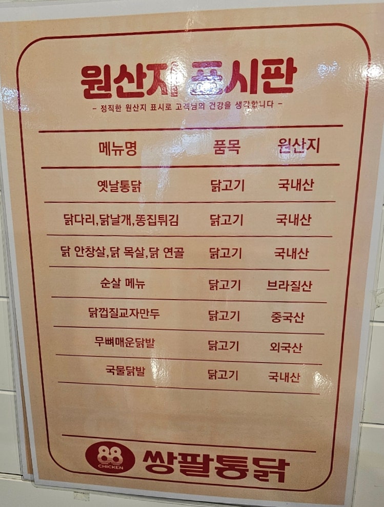 쌍팔통닭 광주양벌점 사진 5