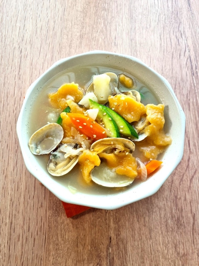 바지락수제비 수제비반죽비법 수제비끓이는방법 심플레시피