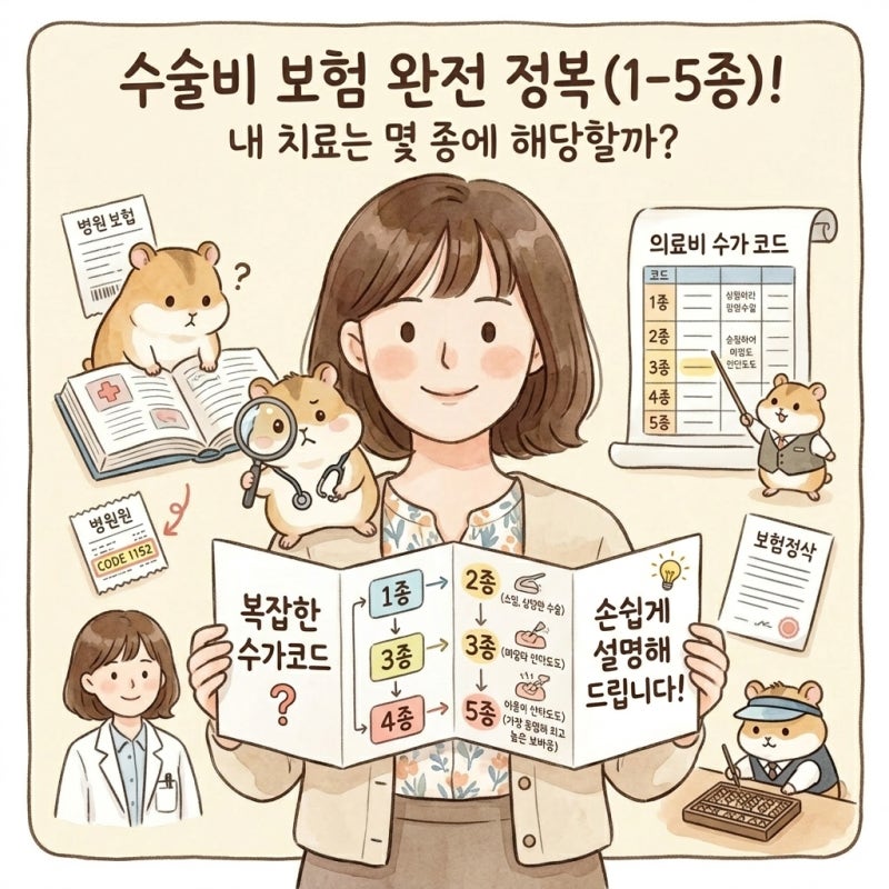보험 수술비 1~5종 완벽 가이드! 내 치료는 몇 종에 해당할까?