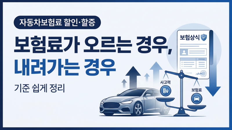 자동차보험 보험료 할인과 할증 조건 한 번에 이해하기