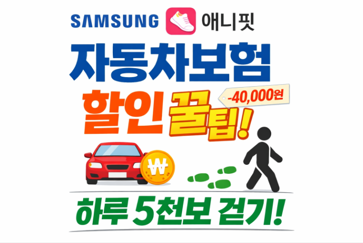 자동차보험 싸게 가입하는 법, 삼성 애니핏 할인특약 꼭 확인하세요