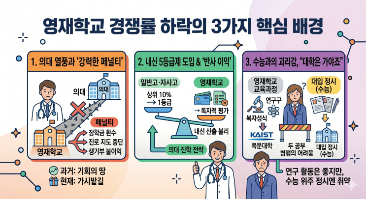 진로의 갈림길, '과학 천재'보다 '의사'가 먼저? 영재학교 경쟁률 하락의 진짜 이유