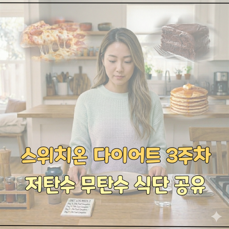 스위치온 다이어트 3주차 저탄수식 무탄수식 실제 식단 공유