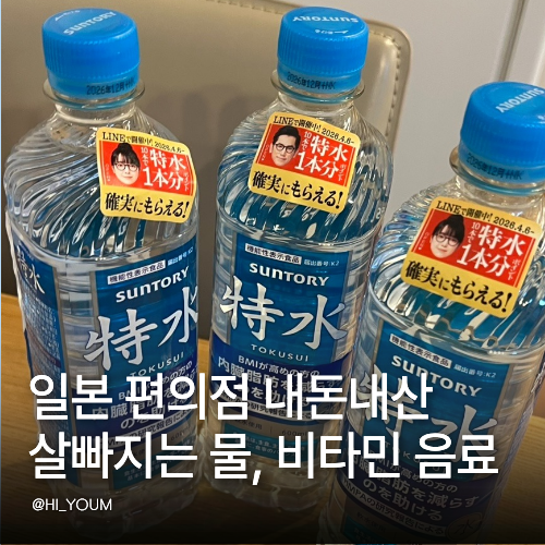 일본 산토리 토쿠스이 후기 살빠지는 물 가격 일본 편의점 필수템 레몬 비타민 음료 총정리