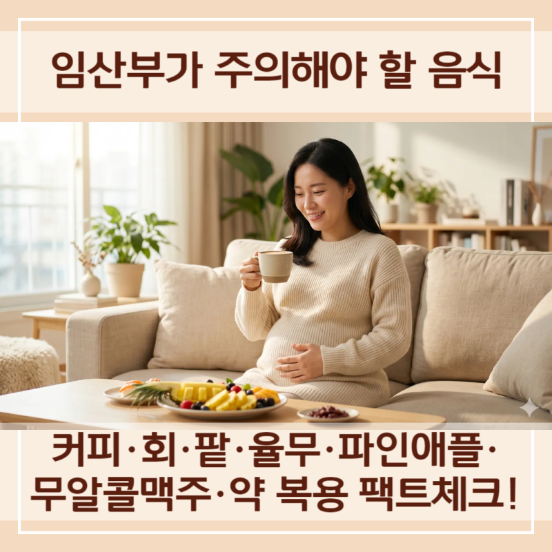 "회 한 점, 커피 한 잔 괜찮을까?" 예비둘째맘이 정리한 임산부 커피·회·팥·율무·파인애플·....