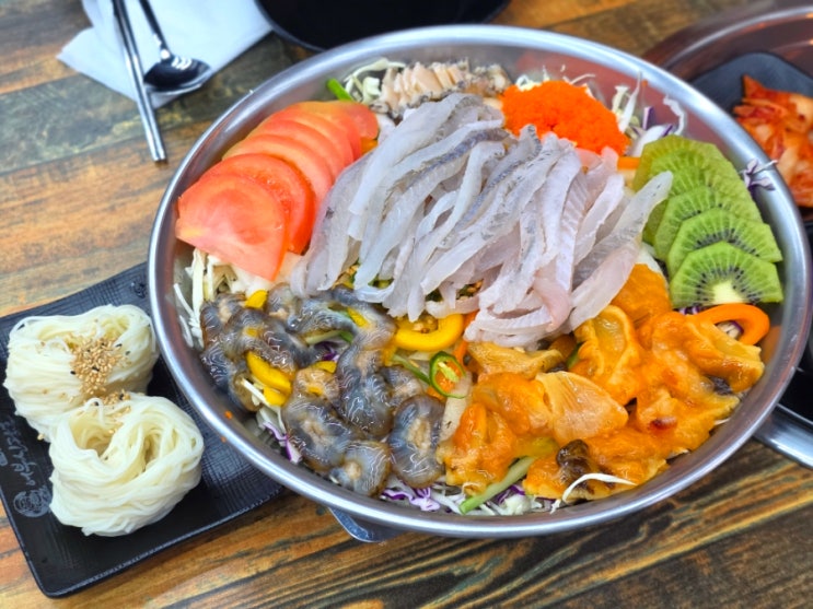  시흥 정왕동 거북섬 맛집 물회 어부신광호 거북섬점 무지개물회