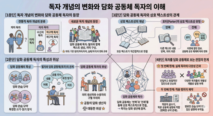 2027수능특강 문학 [실전학습 2회] 1. 담화 공동체 독자 핵심정리&변형문제  [수원CMA비교과컨설팅학원]