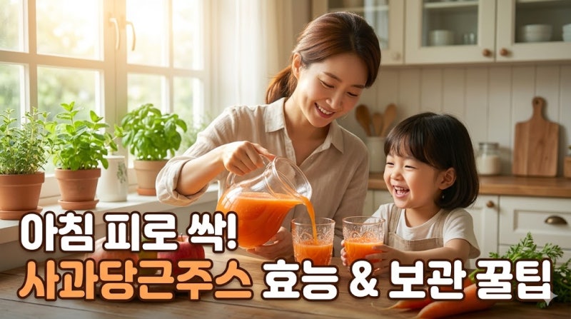 사과당근주스 효능, 보관 완벽 정리! 우리 가족 피로 날리는 황금 비율 3가지