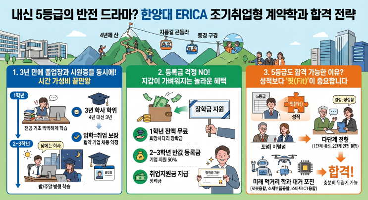  내신 5등급의 반전 드라마? 한양대 ERICA 조기취업형 계약학과 합격 전략
