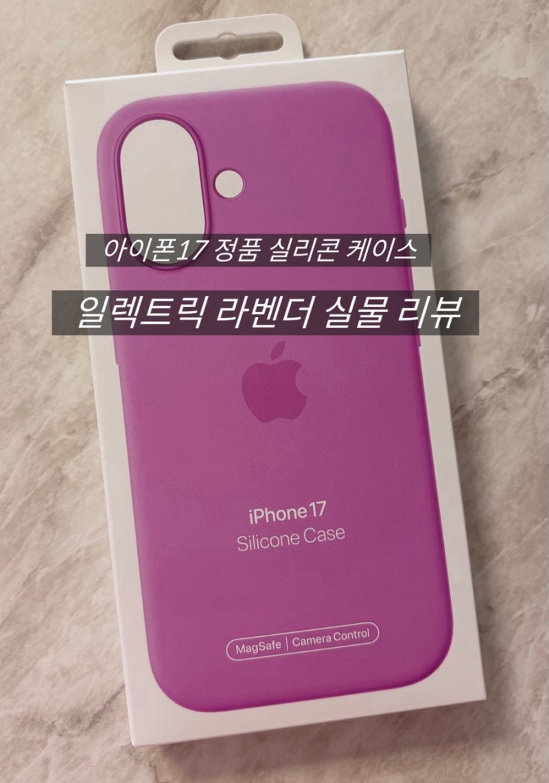 아이폰17 케이스 추천 / 애플 정품 실리콘케이스 일렉트릭 라벤더 리뷰