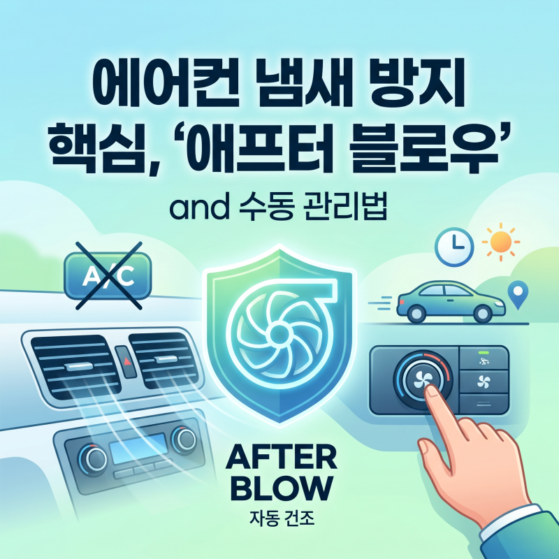 에어컨 냄새 방지의 핵심, '애프터 블로우' 기능과 수동 관리법