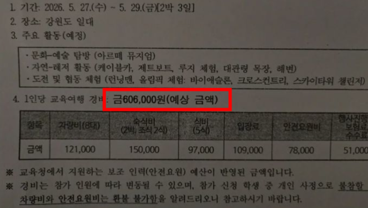   "추억만 뺏겼다" 60만 원 수학여행 논란, 결국 '전면 취소' 엔딩