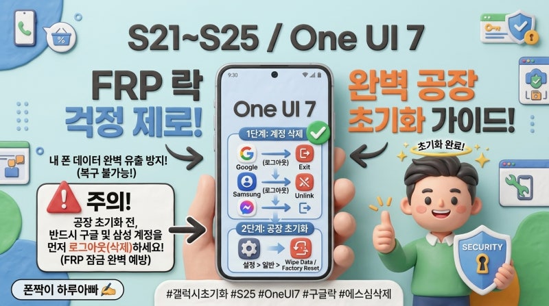 2026 갤럭시 공장 초기화 완벽 가이드— 계정 잠김·내 정보 유출 100% 막는 법