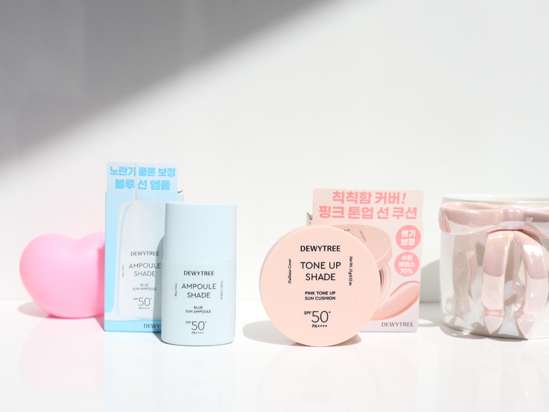 다이소화장품추천템 듀이트리 톤업선쿠션 & 톤업선크림