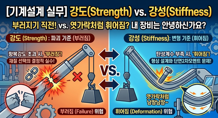  [구조해석 실무] 강도(strength)와 강성(stifness)의 차이