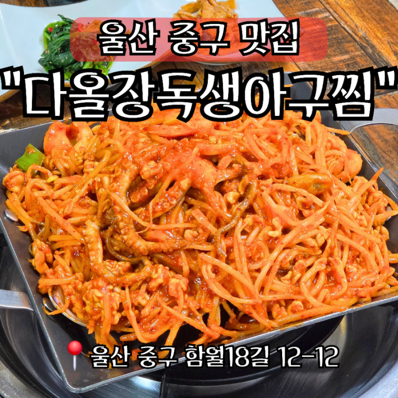 울산 성안동 해물찜 맛집 다올장독생아구찜 점심특선