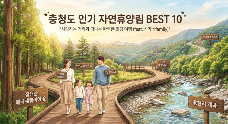 충청도 자연휴양림 인기순위 베스트 10곳! 저희가 꼭 가보고 싶은 힐링 여행 리스트