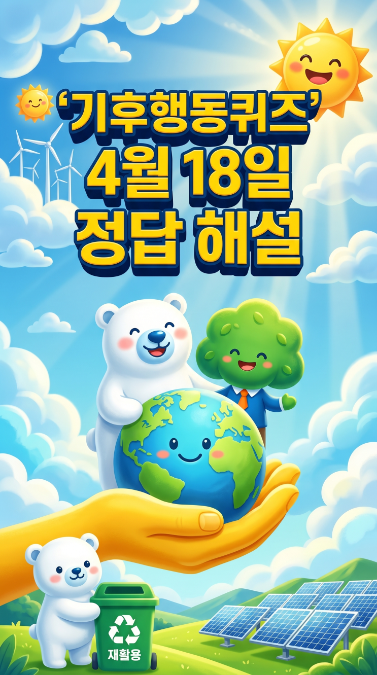  기후행동퀴즈 4월 18일 정답 공개, 오늘 문제 해설·자전거 타기와 기후위기
