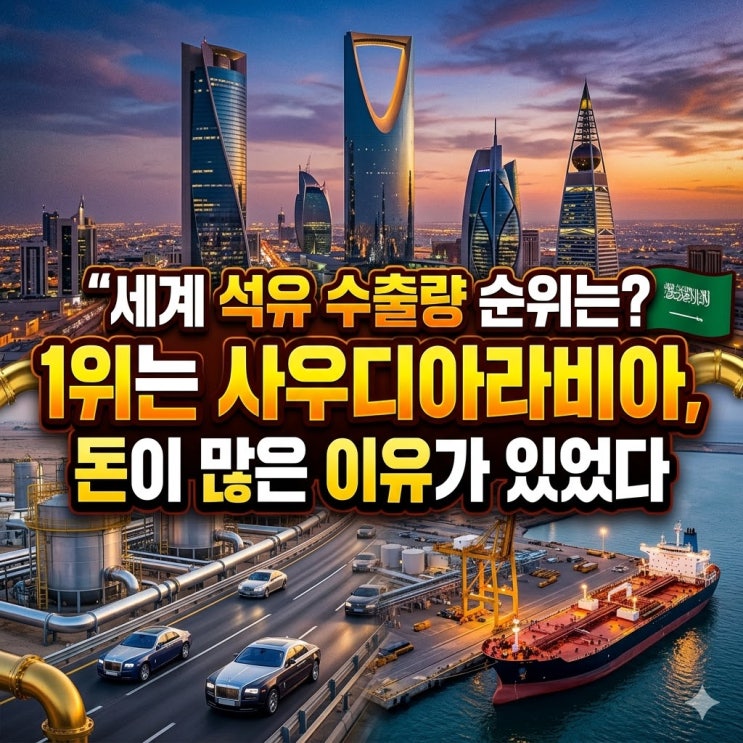  세계 석유 수출량 순위는? 1위는 사우디아라비아, 돈이 많은 이유가 있었다