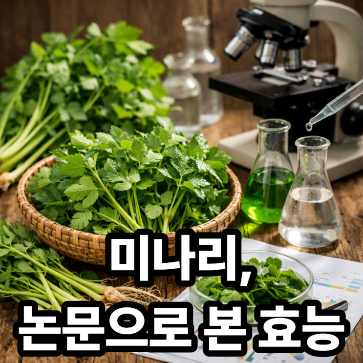  미나리 효능 과학적 근거, 논문으로 본 항산화 효과 분석