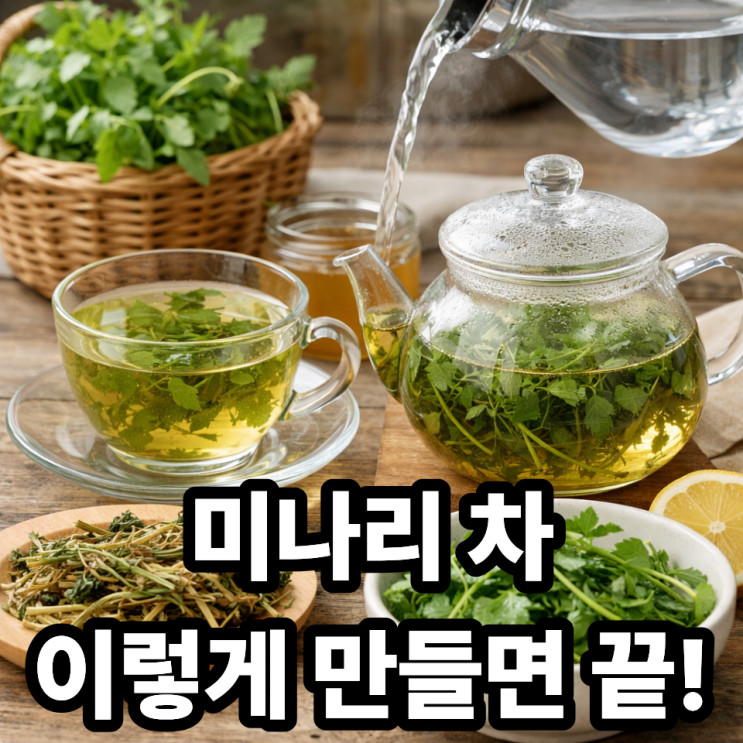  미나리 차 만들기, 집에서 쉽게 만드는 방법 (초간단 레시피 총정리)