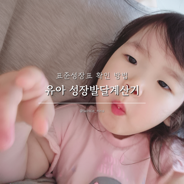  유아 성장발달계산기 표준성장표 확인 방법