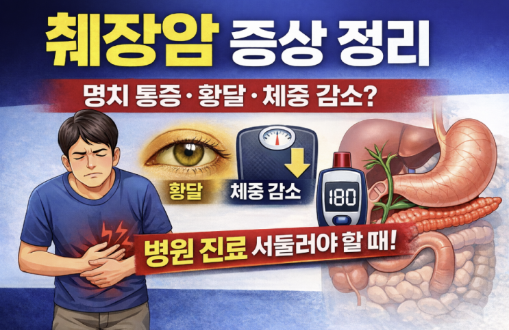  췌장암 증상 정리, 명치 통증·황달·체중 감소가 같이 보이면