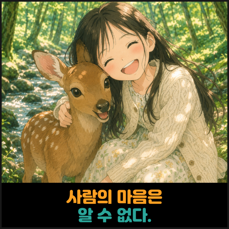  사람의 마음은 알 수 없다.