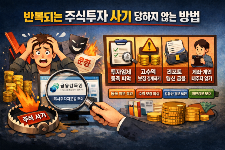 반복되는 주식투자 사기 당하지 않는 방법