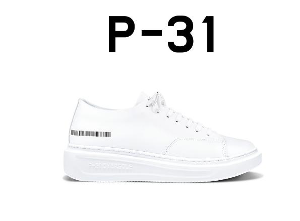 P-31 화이트 스니커즈 7cm 운동화 2026